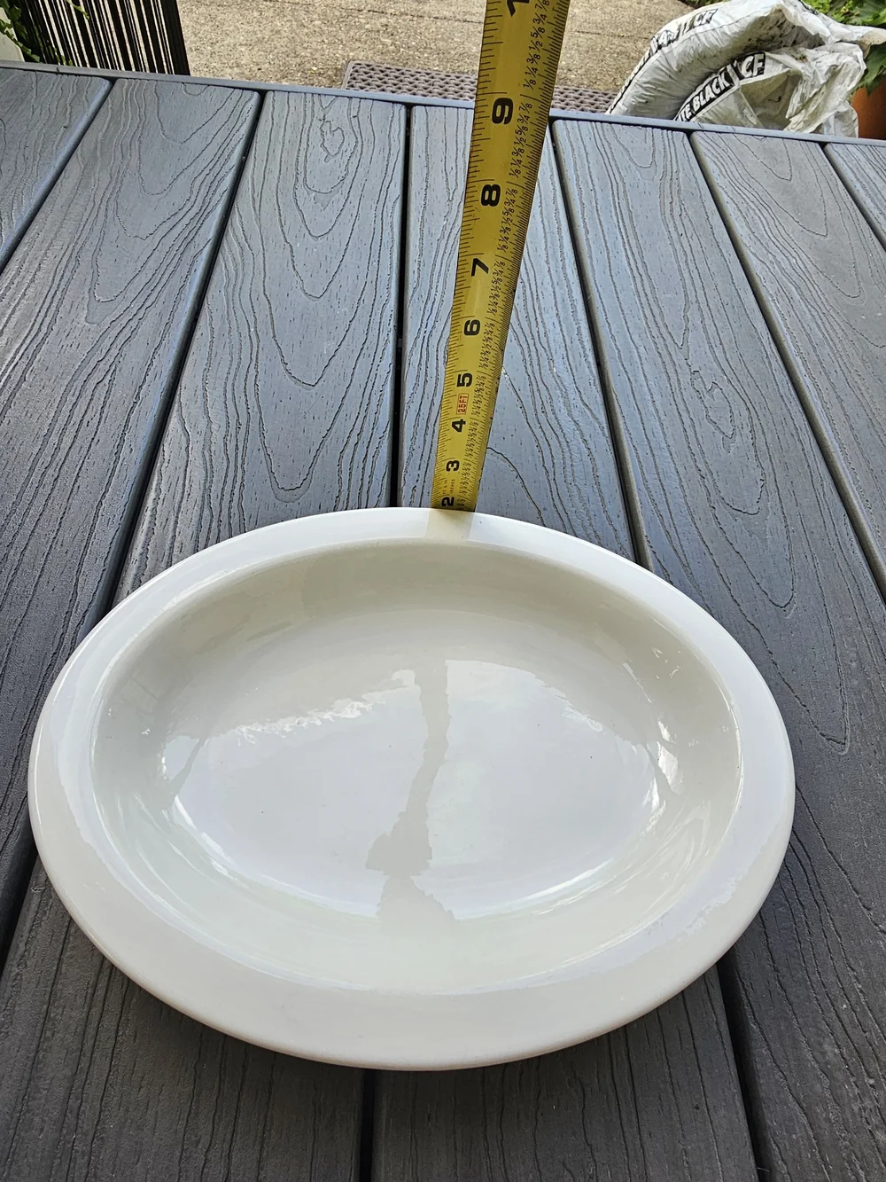 Vintage 1943 McNicol China White Oval Vegetable Serving Bowl WWII Restaurant War